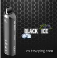 Aire recargable 4000 bocanadas negras de hielo desechable vape